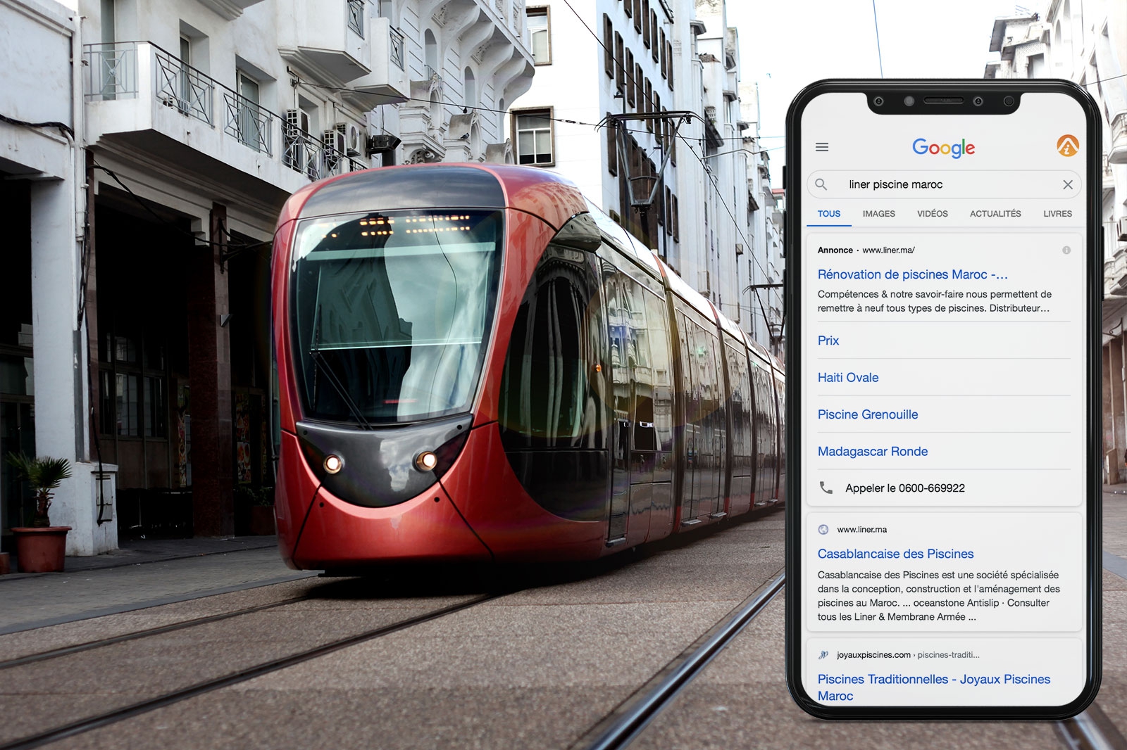 Compagne de Publicité sur Google pour Casablancaise des Piscines image 0